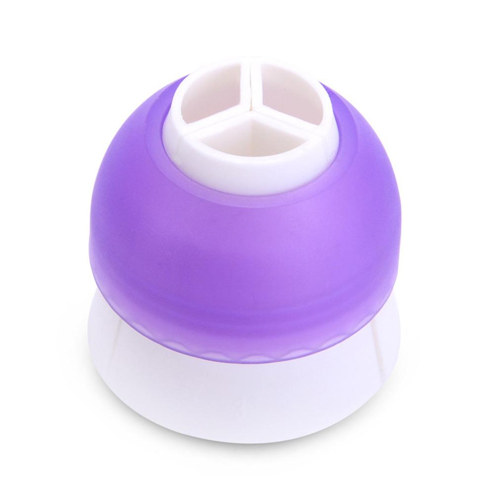 Single Tip 3 Color Piping Coupler Swirl Cake Decorating Nozzle