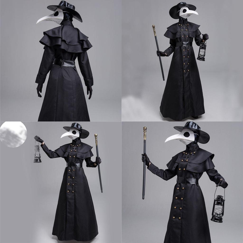 Alluring Plague Doctor Costume Get Ready For Halloween And Cosplay With This Medieval Hooded Robe Mask And Hat For Monk Cosplay