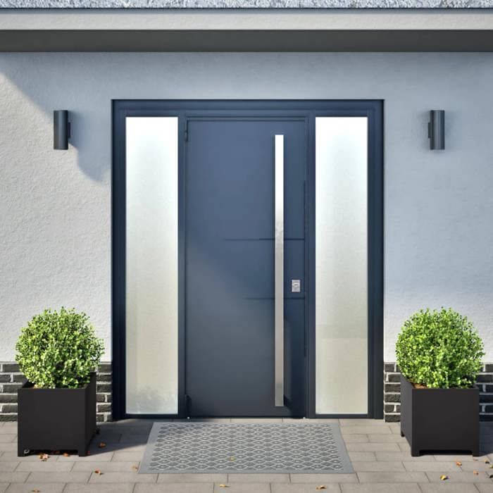 VidaXL Planters 2 Pcs Black 40x40x40 Cm Steel, Planter, Patio Planter, Flower Box, Outdoor Planter, Box 851200