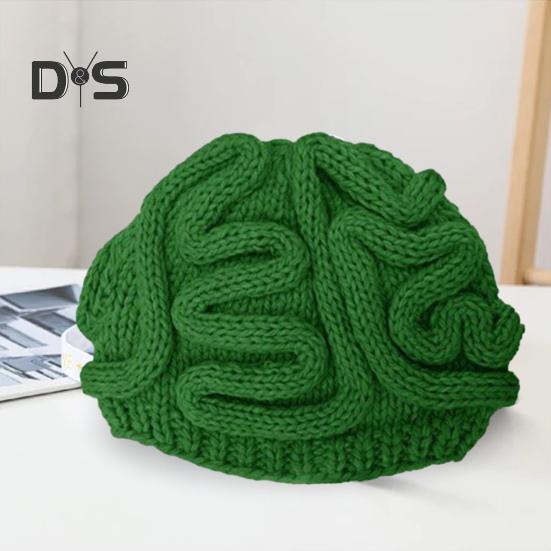 Cappello a Cervello Spaventoso Halloween Berretto Lavorato a Maglia Elastico Spesso per Adulti Bambini Skullies Tieniti Caldo all'Aperto Cappellino per Bambini Copricapo Invernale