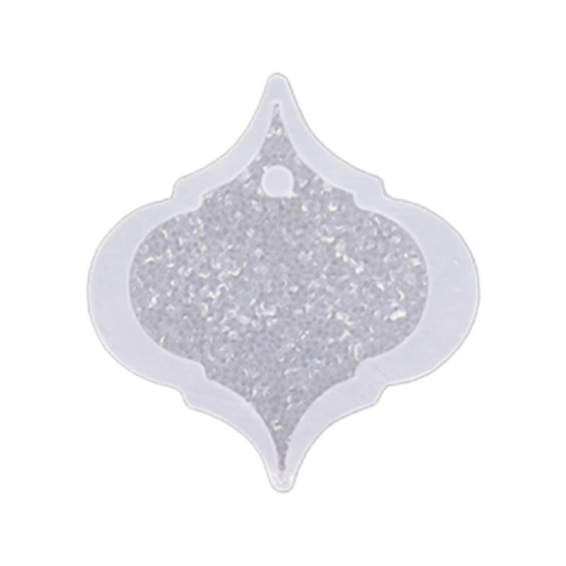 Diamond Mirror Surface Hangtag Epoxy Mould with Hole Aromatherapy Pendant Silicone Mold Handmade Soap Mold DIY Craft