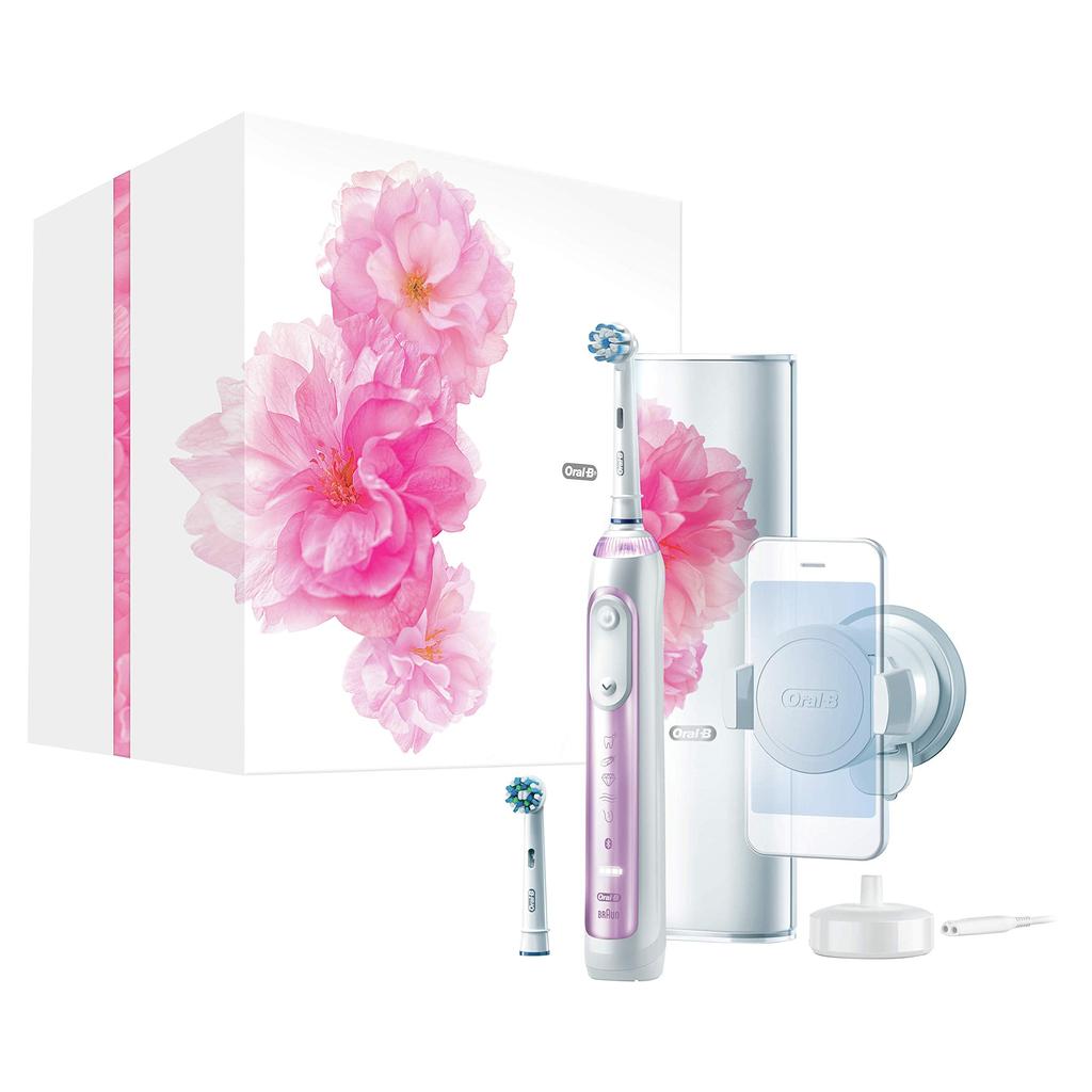 Braun Oral B Electric Toothbrush Genius 10000 Sakura Pink Position Voltage Compatible D7015266XCMPK App-Linked (Overseas Model)