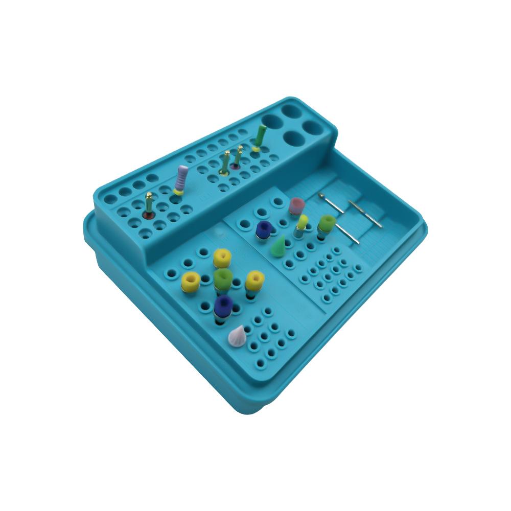 Scatola Endo Dentale a 96 Fori Porta Frese Endo Sterilizzazione Posizionamento Custodia Multifunzione Strumenti Laboratorio Odontoiatrico Nuovo