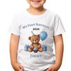 Individuelles Teddybär-T-Shirt zum 1. Geburtstag Name & Ihr Geburtstagsdesign hinzufügen #TA-195
