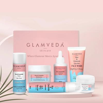 Glamveda 6-Schritte Tägliche Hautpflege-Routine Für Strahlende Haut Set aus 6
