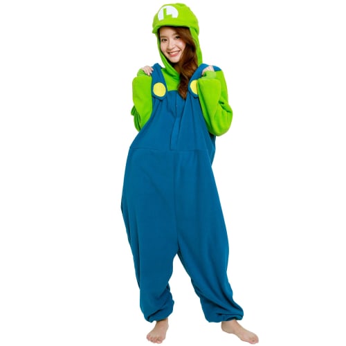 SAZAC Character Fleece Kigurumi Super Mario and Luigi