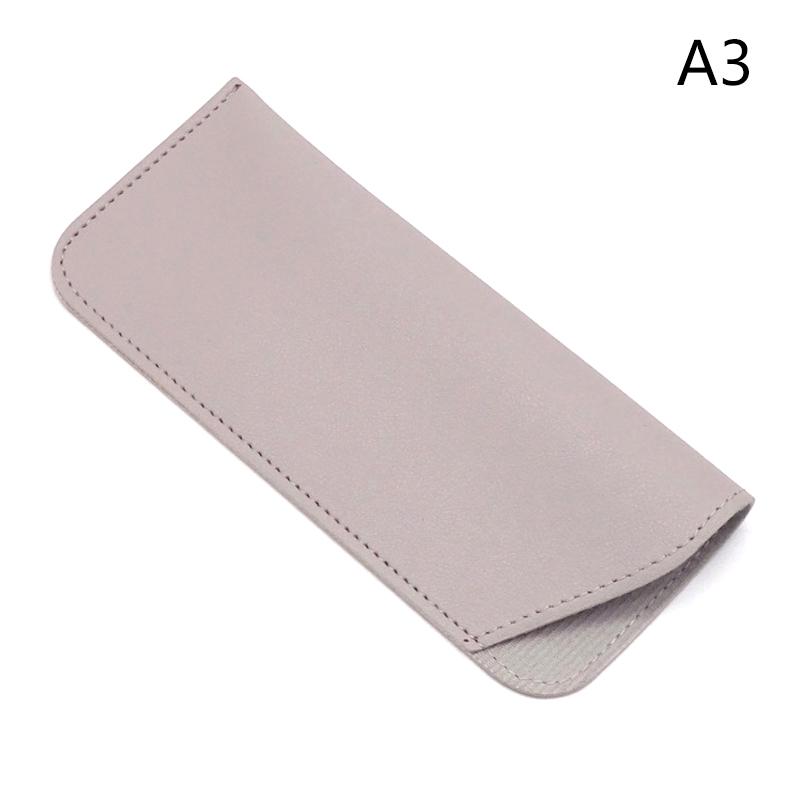 Simple Soft Leather Sunglasses Bag For Women Men Waterproof Reading Glasses Case Dust Storage Bag Eyewear Pocket Accessory