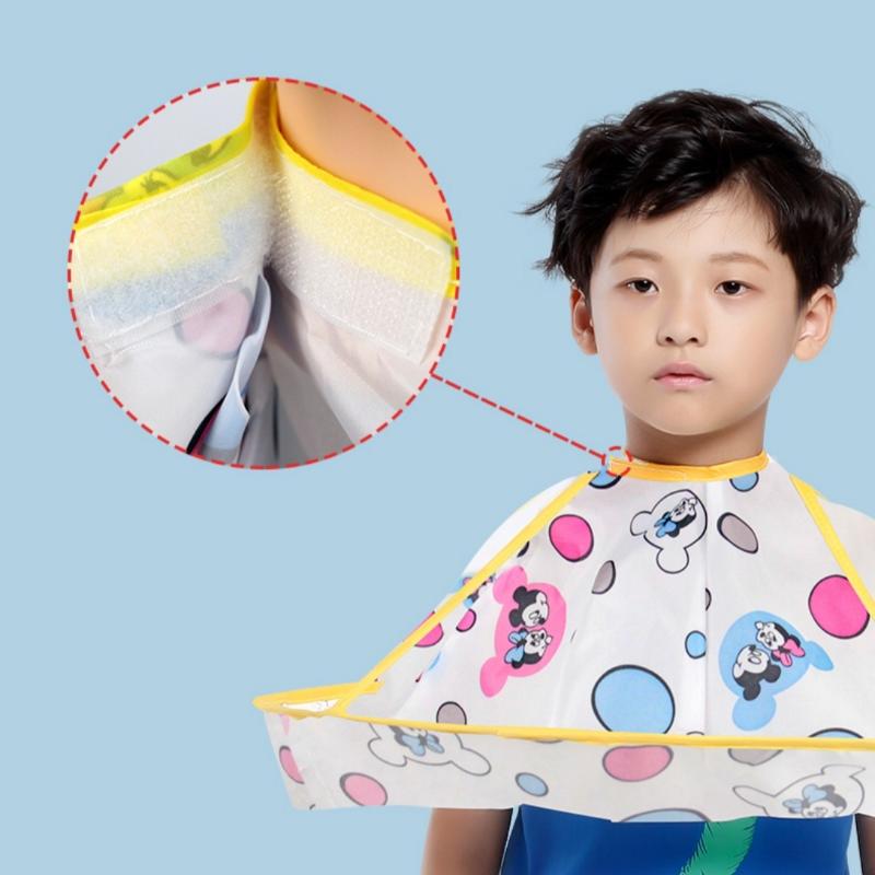 1 Piece Children Colorful Hair Cutting Cape Salon Hairdresser Cloak Umbrella Cloth Foldable Kids Hairdressing Apron