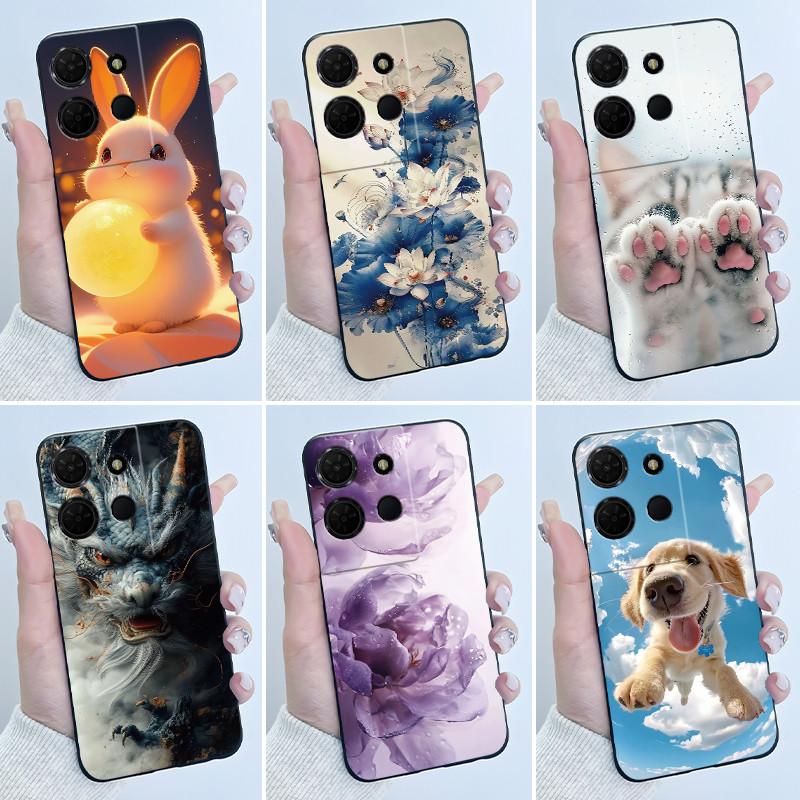 Casing For TCL 503 T442M T442A Phone Case Luxury Dragon Cute Cool Boys Girls Soft Silicone Protective Back Cover Black TPU Shell