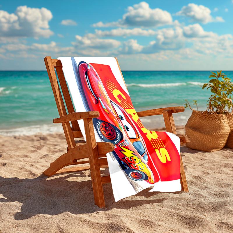 Lightning McQueen Beach Towel Outdoor Camping Beach Towel for Vacation Swim Outdoor Pool Absorbent Bath Towel