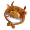 Unisex Funny Bulls Head 3D Animal Style Decorative Hat Winter Cap For Men Women Plush Fur Lovely Family Hat