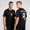 Erling Braut Haaland 9 Norwegia Koszulka Piłkarska Czysta Bawełna Czarna Krótki Rękaw Koszulka Unisex Unisex Fan Piłki Nożnej Koszulka Treningowa Moda
