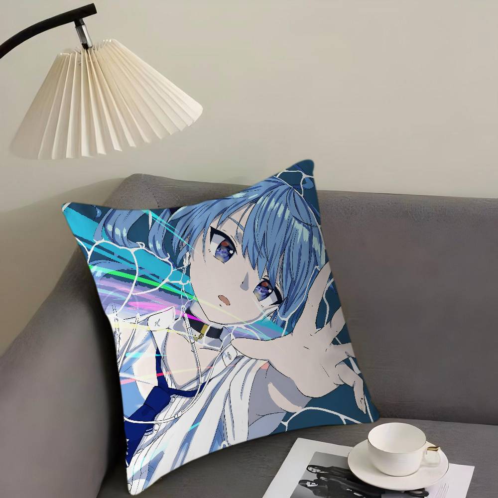 H-Hoshimachi S-Suisei Cartoon Animation Pillow Cover Sofa Cushion Cover Home Room Decoration Children Gift