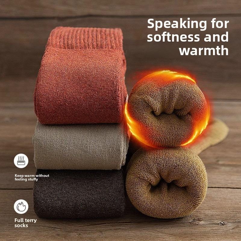 Sock Gloves Women Knee-length Cold Leg Long Stockings Nine-inch Looped Knee Pads Winter and Autumn Thick Looped and Padded Long Socks