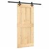 VidaXL Porte coulissante et kit de quincaillerie 90x210 cm pin massif, porte intérieure, porte de grange intérieure 3203148
