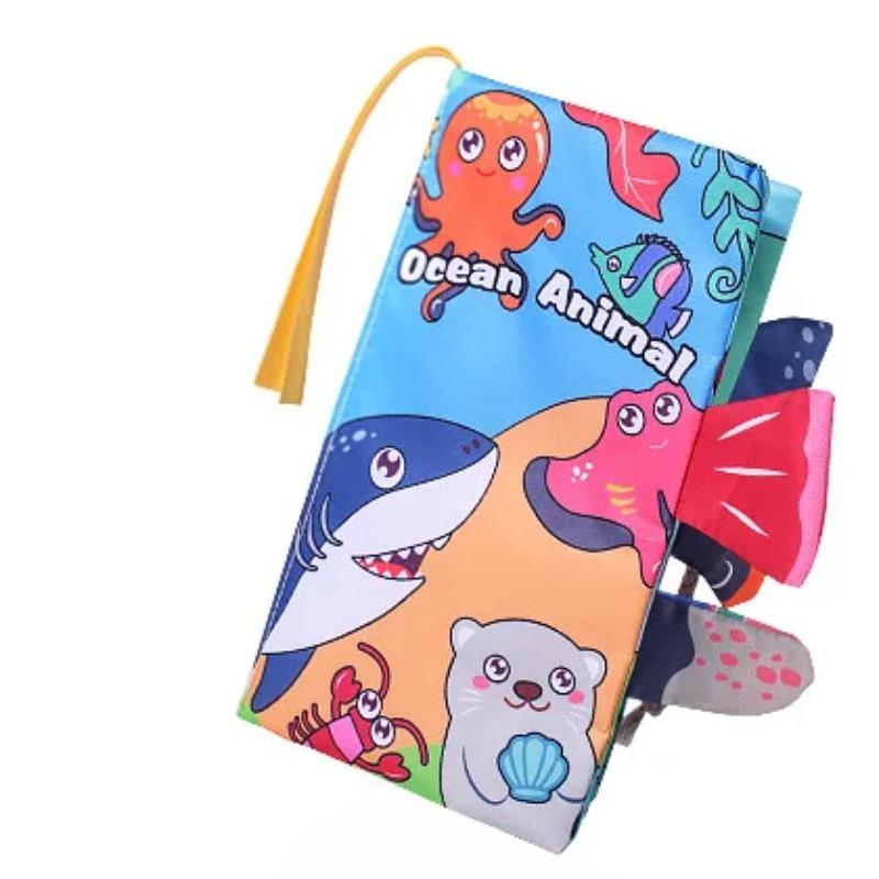 Baby Books Montessori Toys Waterproof  Soft Cloth Books 3D Animal Cognitive Infant Early Learning Educational Fabric Books Toys
