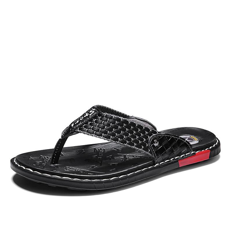 

Summer fashion trend men s flip-flops teen wear breathable toe cool slippers casual beach men s drag 38
