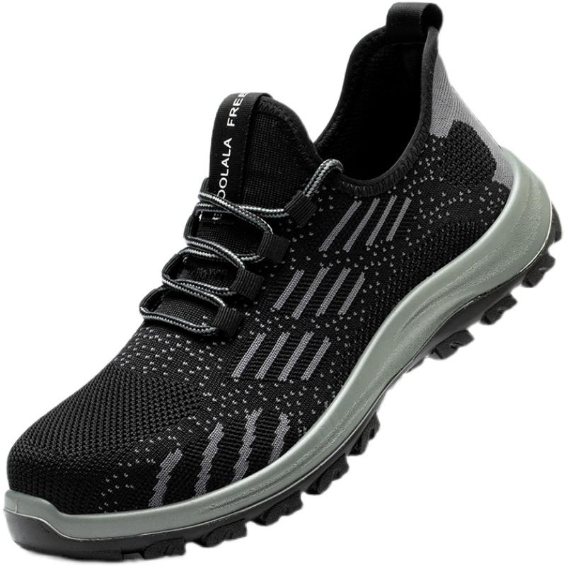 Men Fashion Breathable Steel Toe Caps Work Shoes Summer Safety Boots Air Mesh Worker Sneakers Tooling Security Footwear Protect