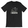 Funny I Believe Sasquatch Bigfoot UFOs and Loch Ness Nessie Unisex Jersey Short Sleeve Tee T-and Kids Tshirt