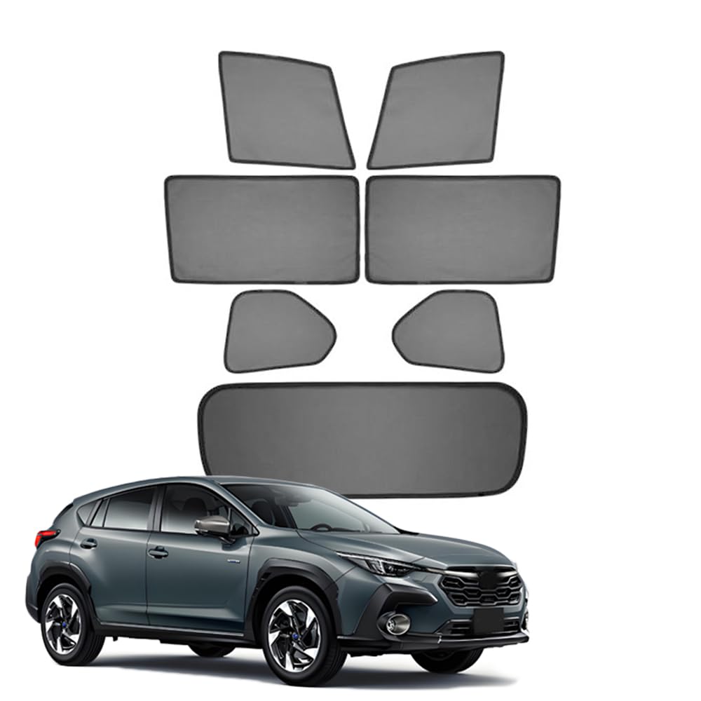 

Custom car window sunshade net curtains for the new Crosstrek GU series and These magnetic mesh curtains provide heat sun and unobstructed breathable