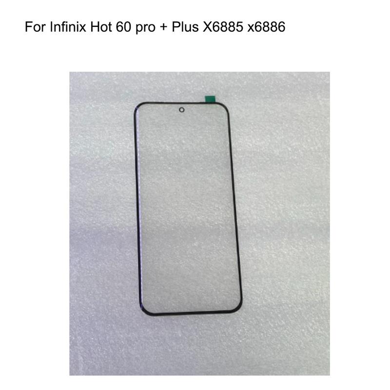

For Infinix Hot 60 pro + Plus X6885 x6886 front LCD Glass Lens touchscreen Touch screen Panel Outer Screen Glass without flex Black with OCA