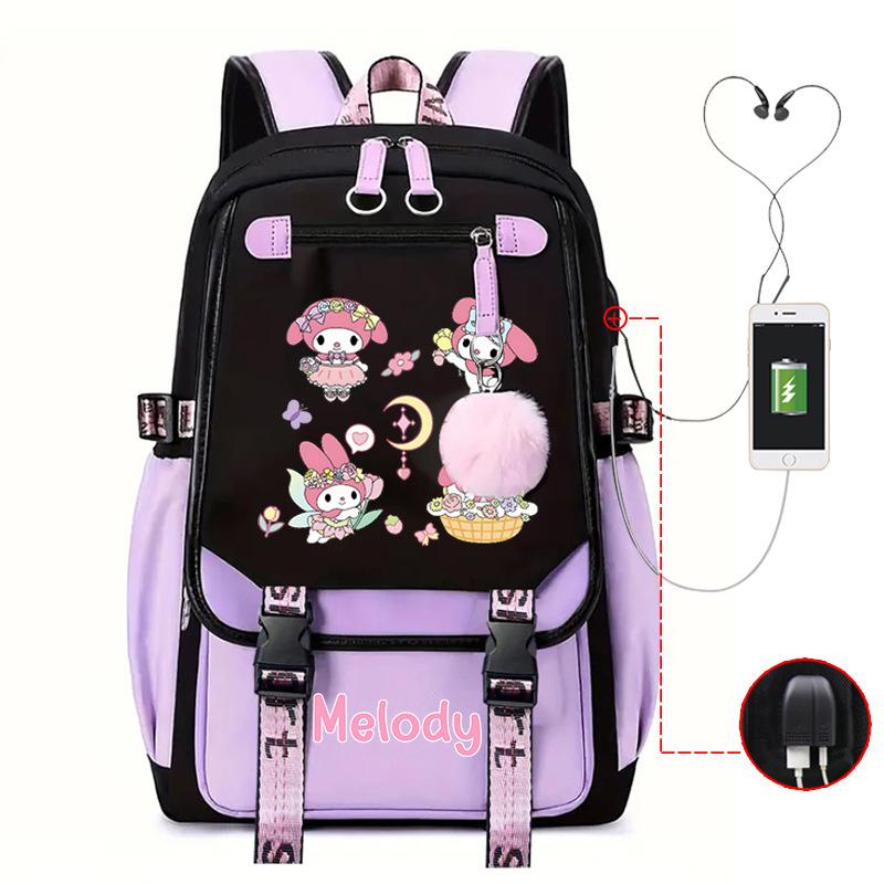 Cartoon Pink Rabbit Children'S School Bag Elementary School Girls Large Capacity Japanese Girls Backpack