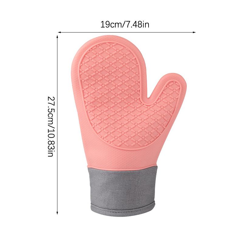 

1шт перчатки для духовки силиконовые перчатки термостойкие противоожоговые и нескользящие кухонные микроволновые печи для выпечки десертов инструменты красный