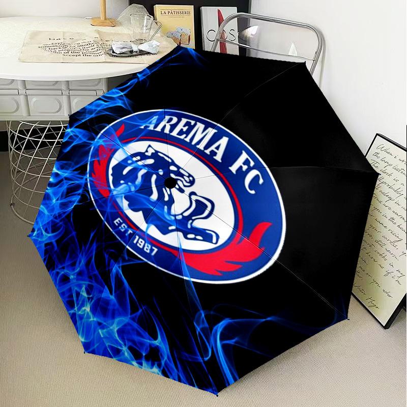 1PC Arema Football club Printed Umbrella Folding umbrella, automatic umbrella 8-Frame for Travel, camping Fan gifts Christmas Gifts
