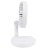 Folding Portable Desk Fan Rechargeable Long Battery Life Quiet Oscillating Table Fan with Remote Round LED Light Timer