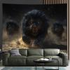 Majestic Lion Pattern Digital Printing Polyester Wall Tapestry Suitable For Use In Living Rooms Bedrooms Offices Bars Party