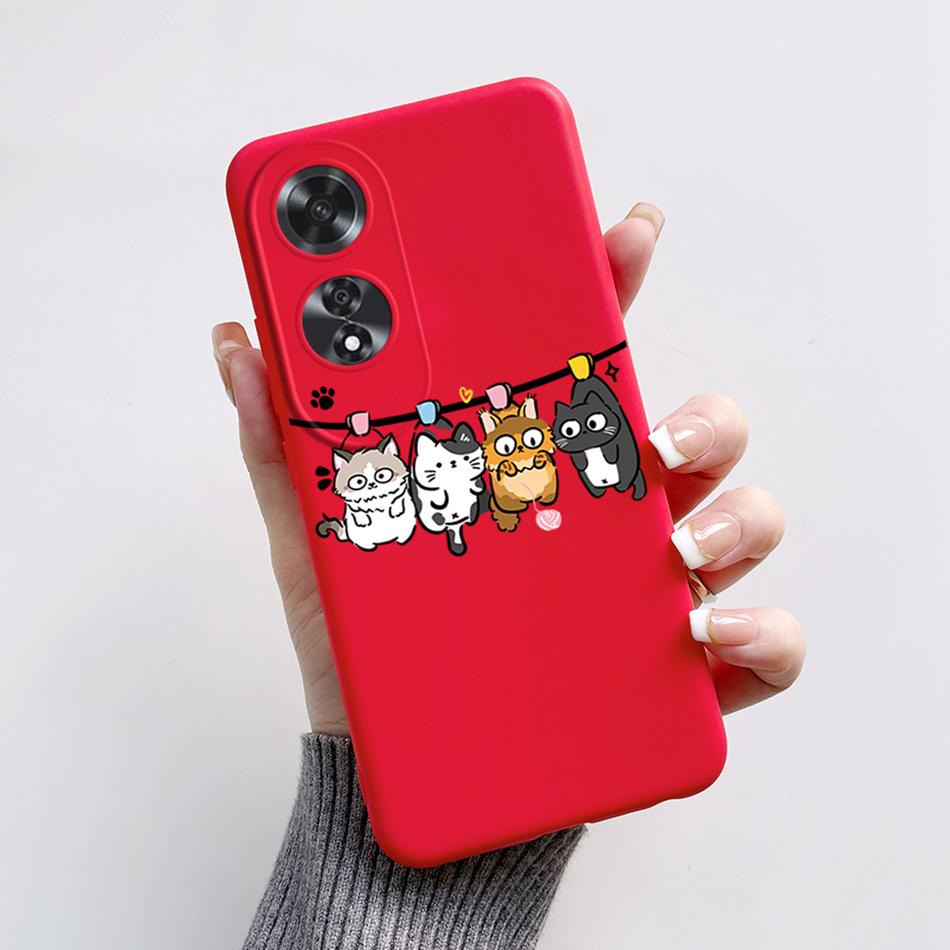 For Oppo A60 CPH2631 Case Cute Bear Cartoon Frog Painted Shockproof Soft Back Cover for Oppo A60 OppoA60 A 60 4G Silicone Bumper