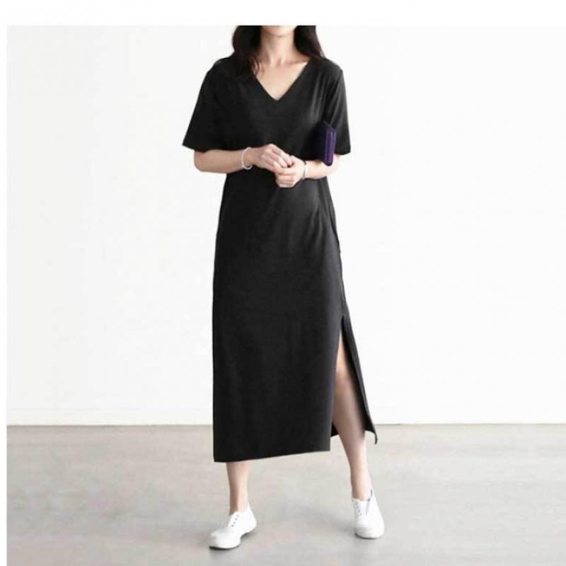 Shop Women V Neck Side Slit Midi Dress Won Wdr W8af0f8