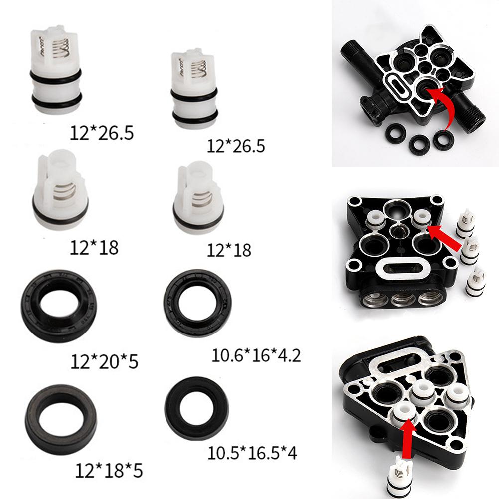 1 Set Paraolio Valvole di Controllo Rondella Pompa Kit di Riparazione Per Testa di Pulizia Pompa Macchine per la Pulizia Testa Pompa ad Alta Pressione