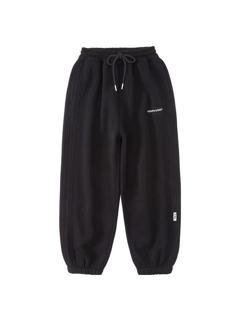 Boys' Striped High-Street Cuffed Sweatpants - Trendy Spring/Autumn Activewear