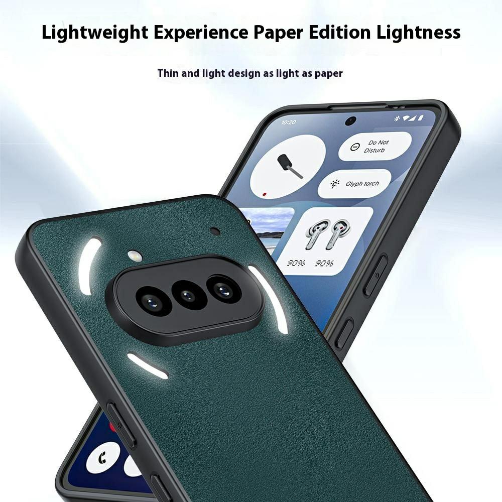 For Nothing Phone (3a) Case PU Leather Coated PC+TPU Anti-Drop Phone Cover