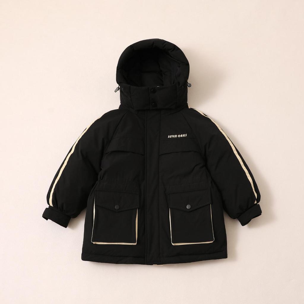 Girls' Winter Down Jacket: Mid-Length, Thickened, 90% Down, Suitable for Medium and Large Sizes - Style 2025.