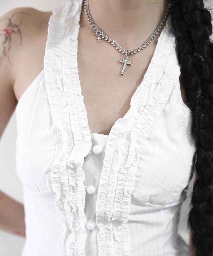 Miae Dot Cross Necklace