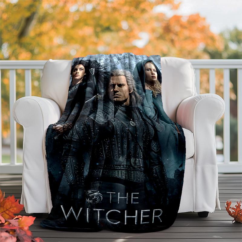 The Witcher Flannel Blanket Soft Warm All-Season Throw, Design for Camping, Car Travel, Hiking Sofa, Bed, Office Perfect Gift for Parties