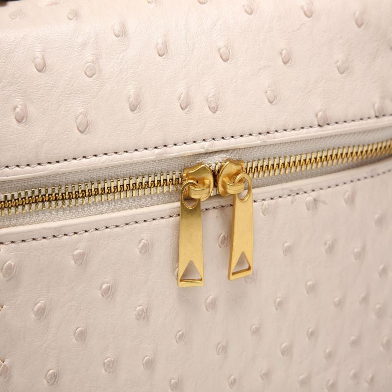 Ostrich Pattern Woven Shoulder Bag, Soft PU Handbag Crossbody Box Bag, Versatile Daily Lunch Bag 23*6.5*14CM