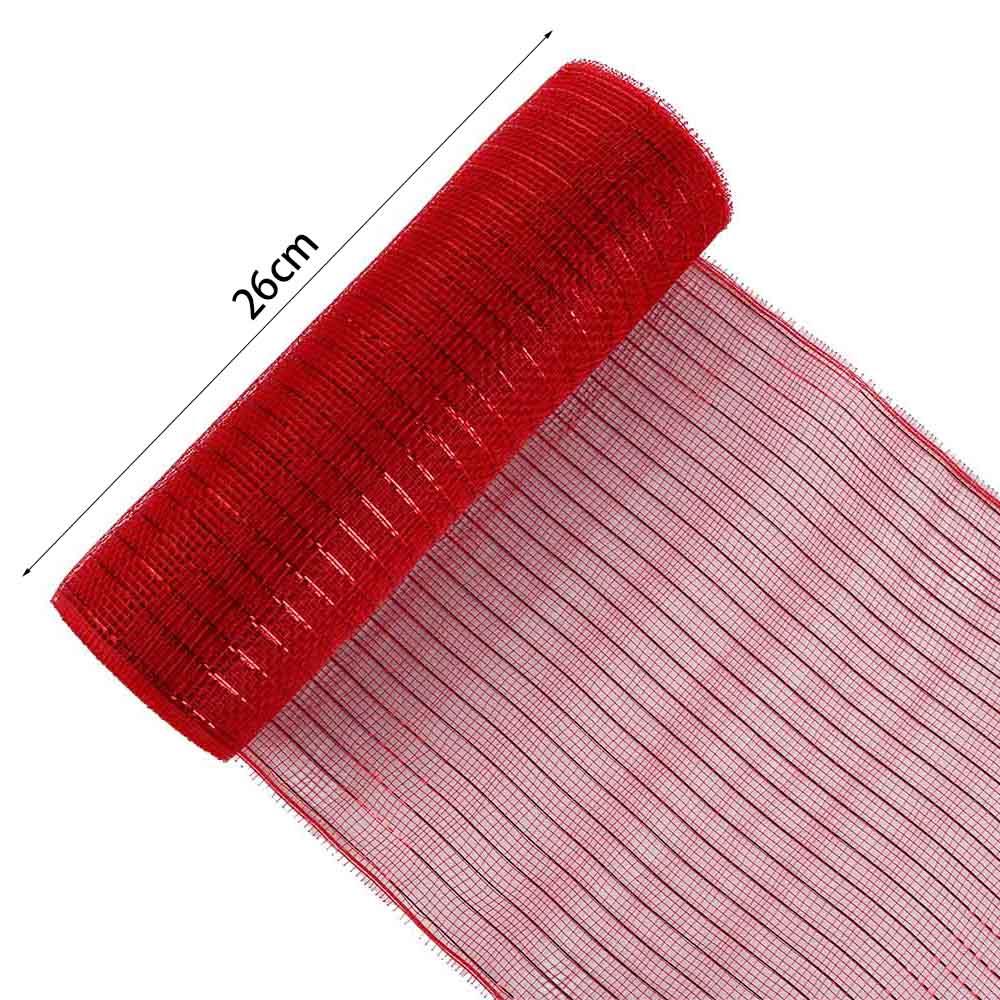 Christmas Wreath 10Yards*26CM Christmas Tree Gauze Mesh Tulle Roll Plastics Colorful Xmas Tree Ribbon Net Gift Wrapping