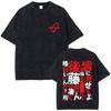 Gewaschenes Vintage Anime Bocchi The Rock Gotoh Hitori Grafik T-Shirt Herren Damen Freizeit Baumwolle Übergroße T-Shirts Streetwear Unisex
