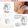 New Luxury Irregular Shape With Zircon Silver Color Finger Rings For Original 925 Silver Rings Women Female Rings Party Jewelry