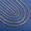2.5/2.7/4mm Minimalist Stainless Steel Paperclip Neck Chain Link Necklace for Women Men Copper/Gold Color Choker Metal Jewelry