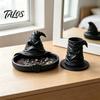 Minimalist Tabletop Organizer Wizard Hat Storage Box, Gothic Desk for Makeup Brushes And Compact Countertop Case Pens, Dark Academia Vintage Halloween