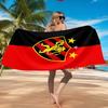 Sport Club Football Crest Printed Microfiber Beach Towel, Soft And Absorbent, Quick-Dry, Ideal for Summer Travel, Beach Essential, Swimming Pool