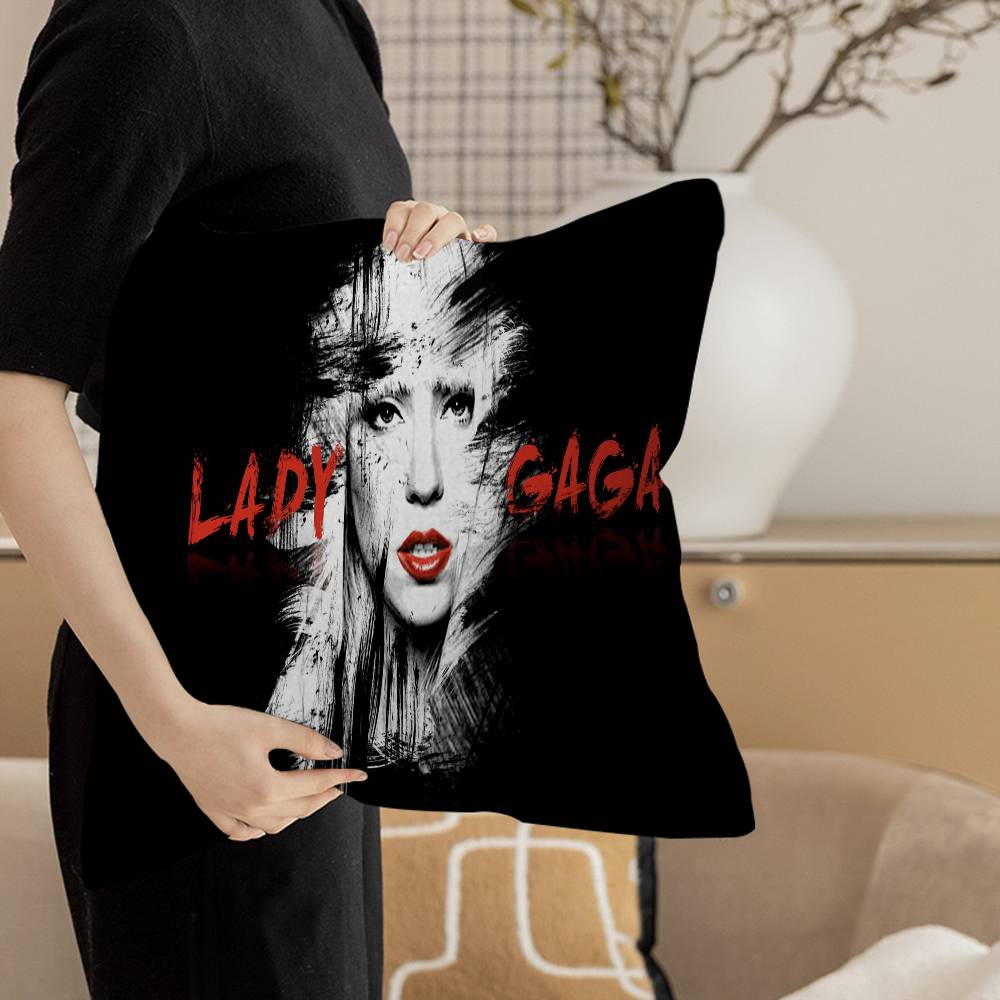 Singer L-Lady G-Gaga Pillow Anime Pillow Sofa Bed Head Pillow Cover Cushion Cover 45x45 cm Fashion