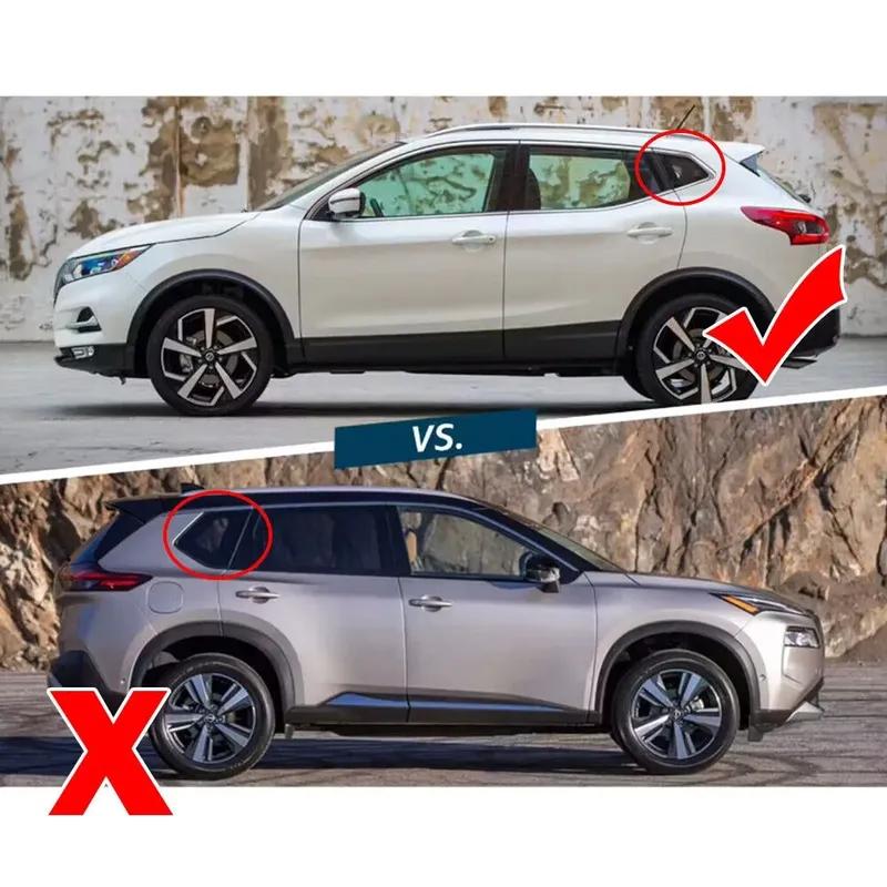 Für Nissan Rogue Sport 2017- Qashqai J11 2014- Auto Hinten Jalousie Fenster Seite Shutter Abdeckung Trim Aufkleber Vent Scoop Carbon