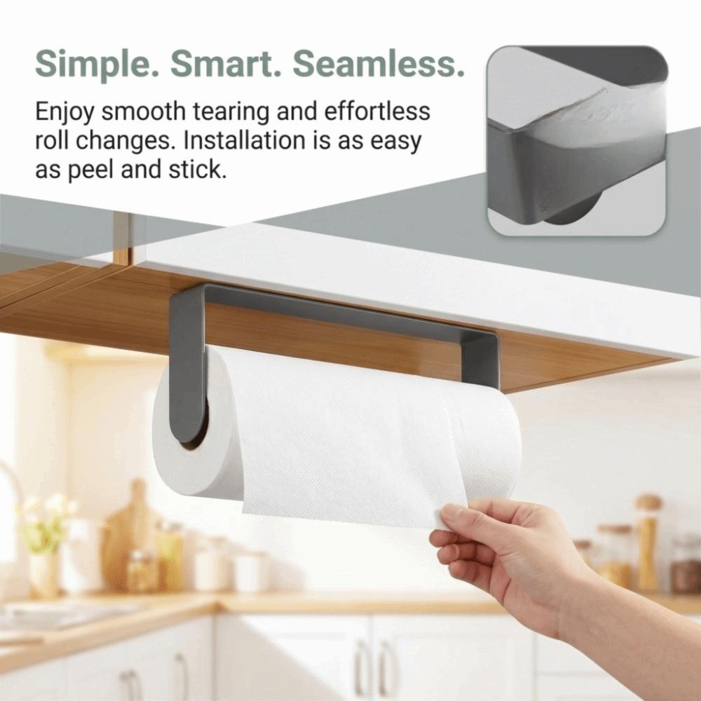 Self Adhesive Paper Towel Holder Under Cabinet Acrylic Paper Towel Rack Home Office