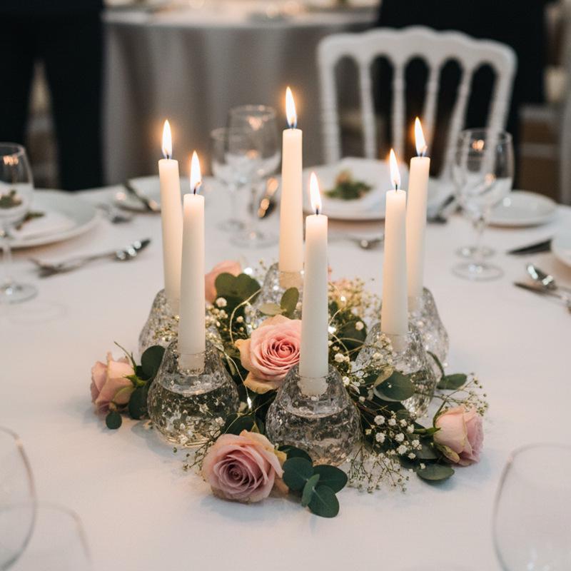 Nordic Minimalist Strawberry Glass Candlestick: Romantic Candle Holder for Dining, Aromatherapy, Wedding Photography Props.