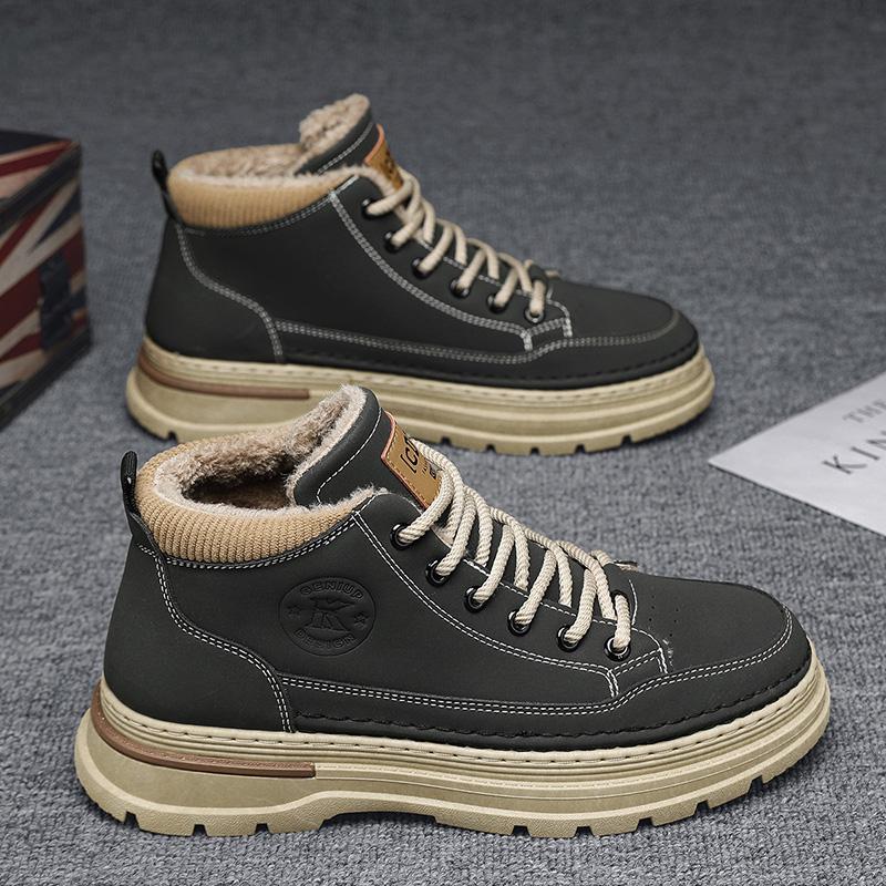 New Fashion Winter Men's High Top Martin Boots Students Male Boys Trending Soft Sole Work Shoes Labor Protection Martin Sneakers